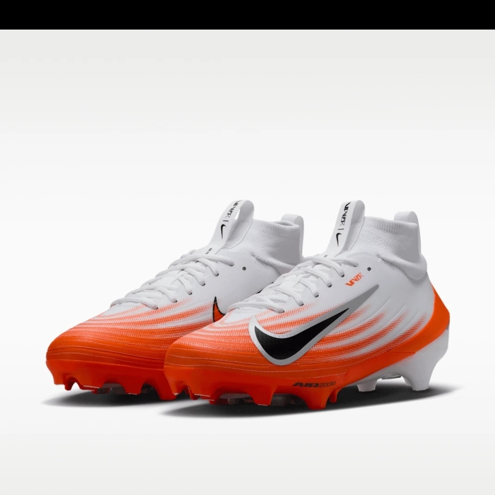 Sz 16 New! Nike Vapor Pro 1 Men's Football Cleats, White/Orange HM8850-100
